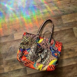 Colorful Animal Print Tote Bag